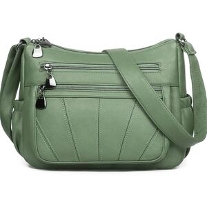 Green Leather Shoulder Bag
